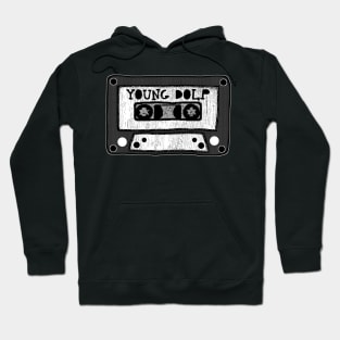 young dolph cassette black and white Hoodie